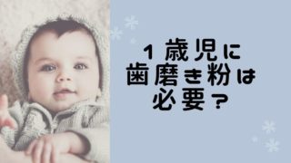 1歳、歯磨き粉
