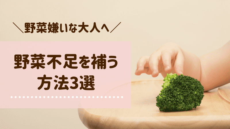 野菜嫌いな大人必見 栄養不足を補う3つの方法 イロドリ育児ライフ